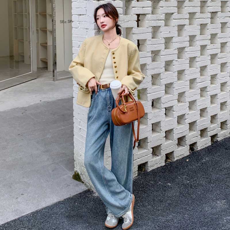 ラウンドネックジャケット(2colors)