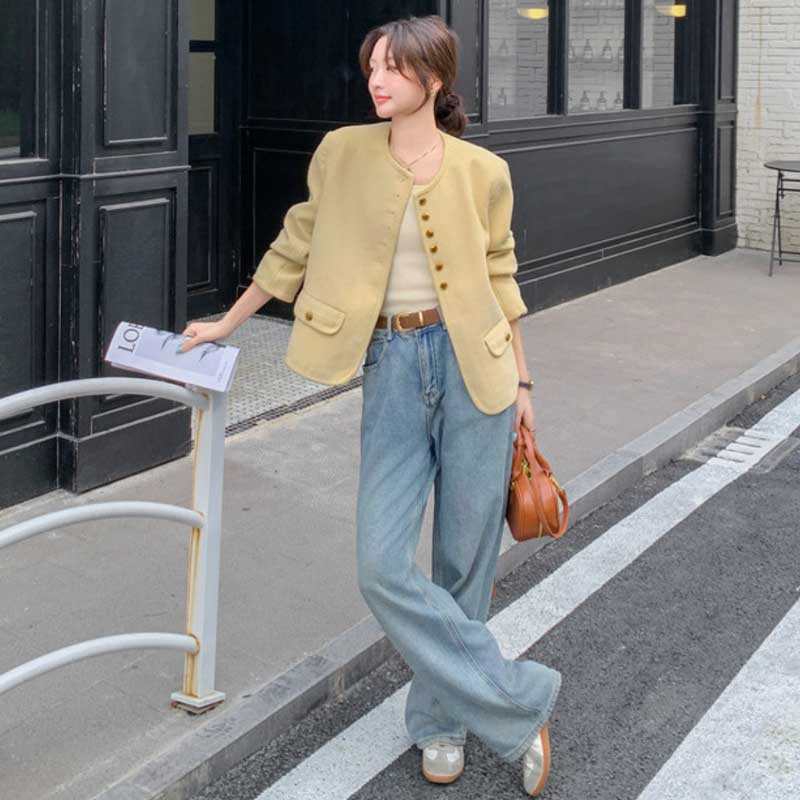 ラウンドネックジャケット(2colors)