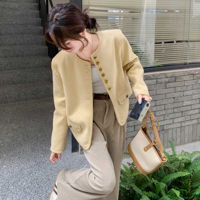 ラウンドネックジャケット(2colors)