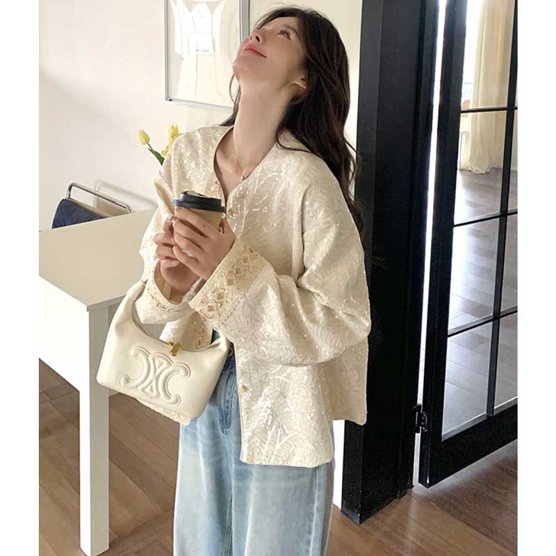 刺繍デザインショートジャケット