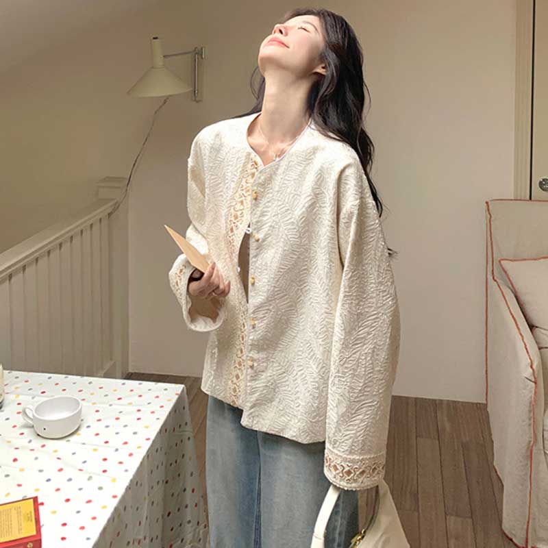 刺繍デザインショートジャケット