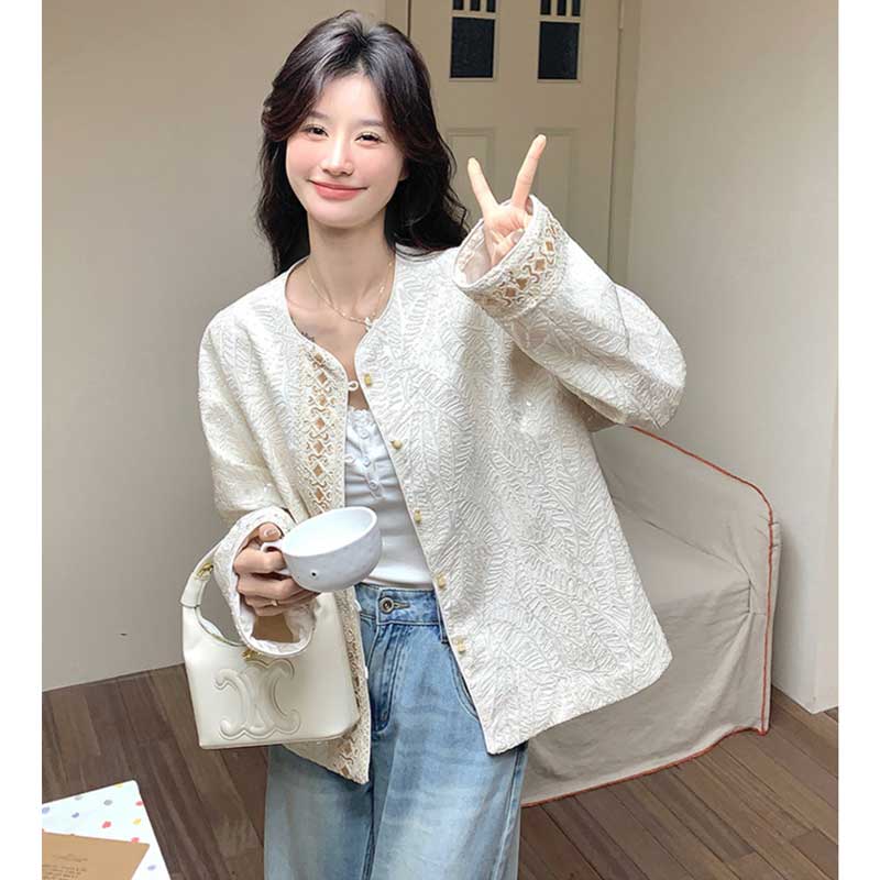 刺繍デザインショートジャケット