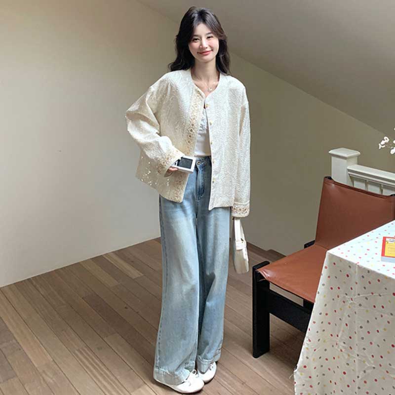 刺繍デザインショートジャケット