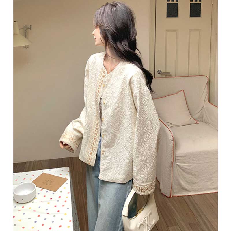 刺繍デザインショートジャケット