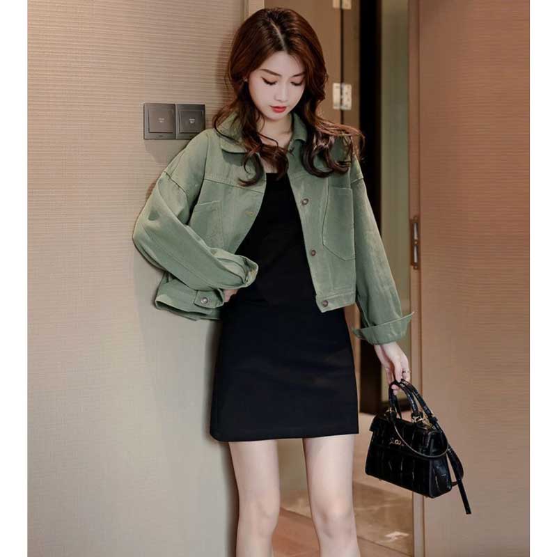 バックスリットボタンデニムジャケット(3colors)