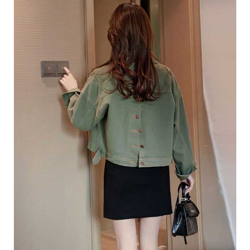 バックスリットボタンデニムジャケット(3colors)