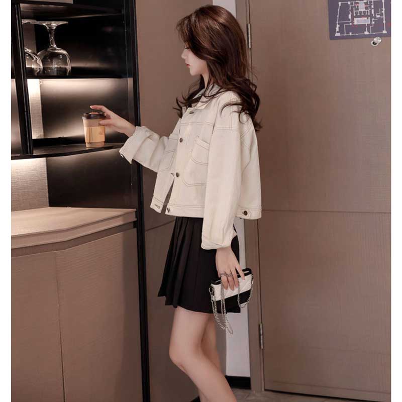 バックスリットボタンデニムジャケット(3colors)