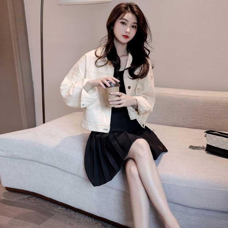 バックスリットボタンデニムジャケット(3colors)