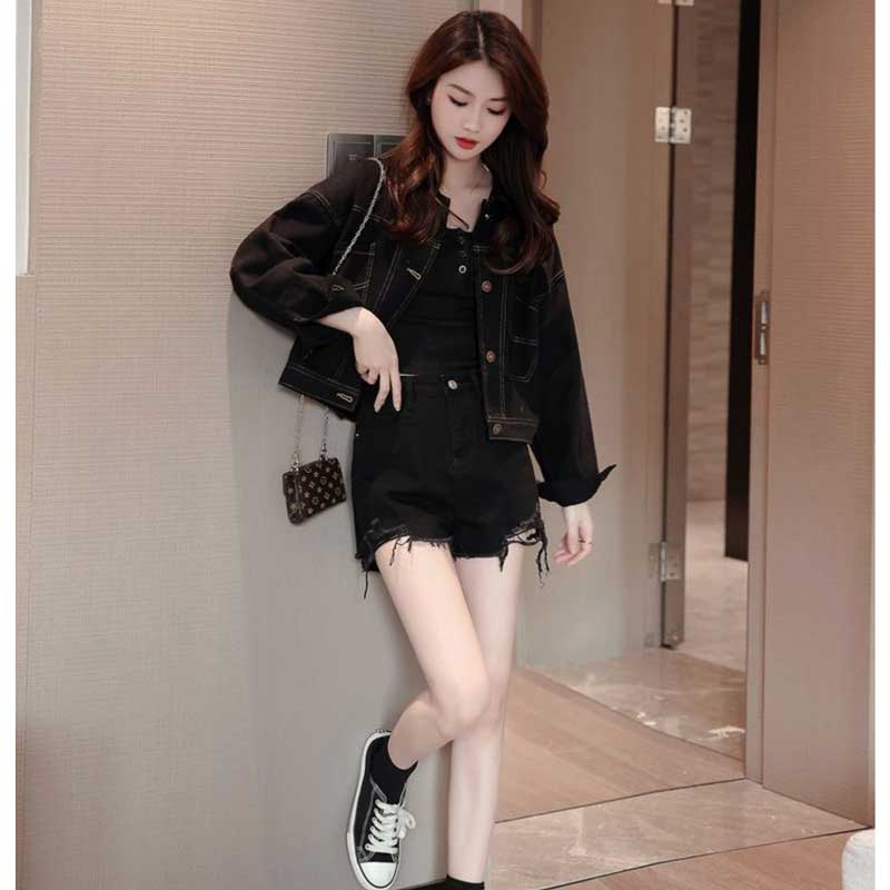 バックスリットボタンデニムジャケット(3colors)