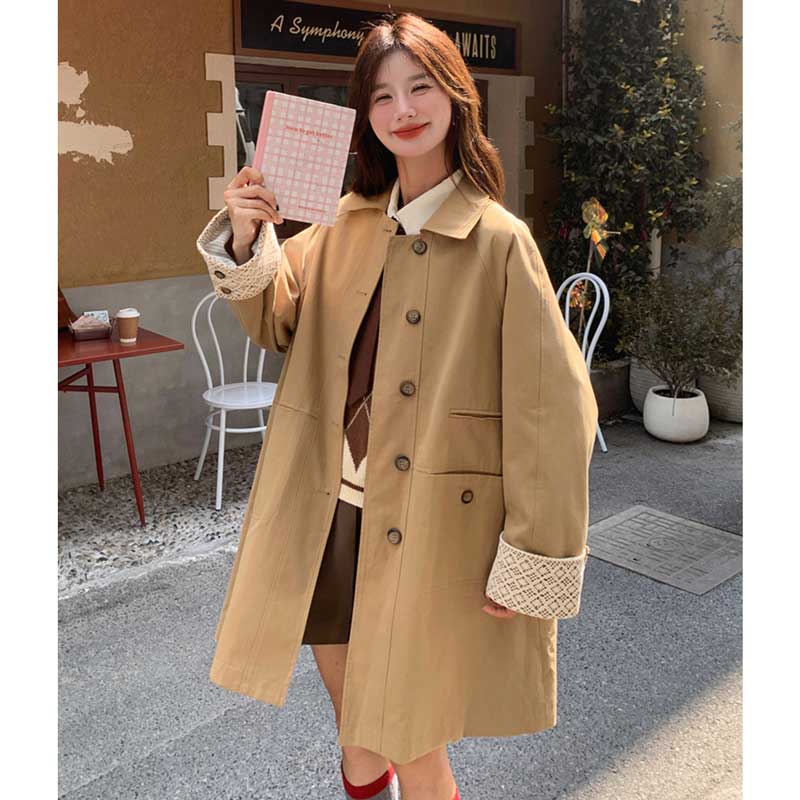 カフスデザインショートコート(2colors)