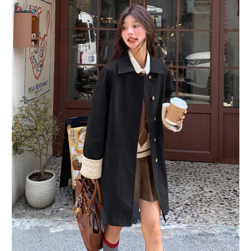 カフスデザインショートコート(2colors)