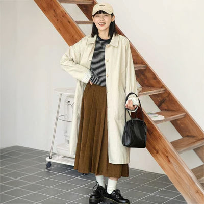 ビッグポケットコットンロングコート(2colors)