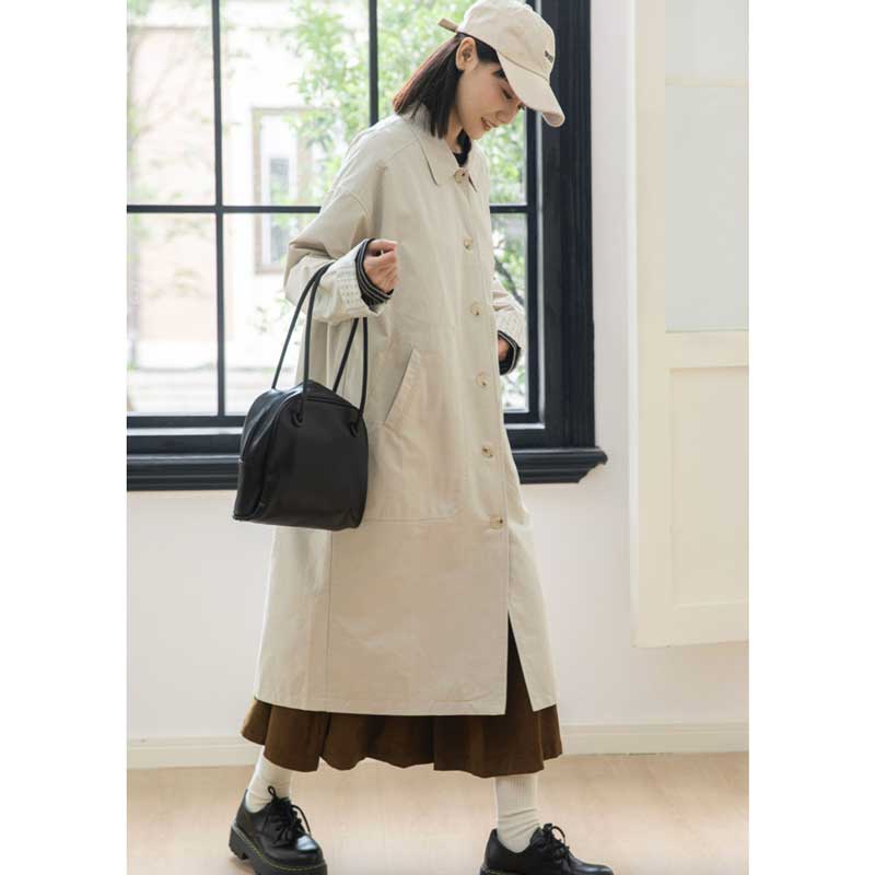 ビッグポケットコットンロングコート(2colors)