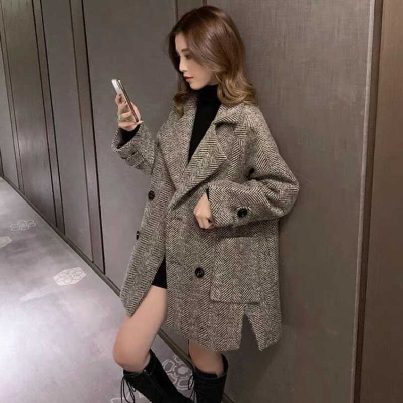 ヘリンボーンショートコート(2colos)