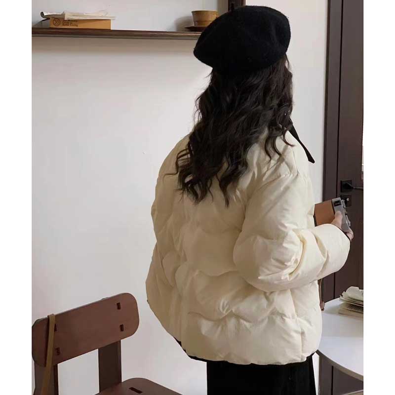 バイカラーショート丈ダウンコート(3colors)