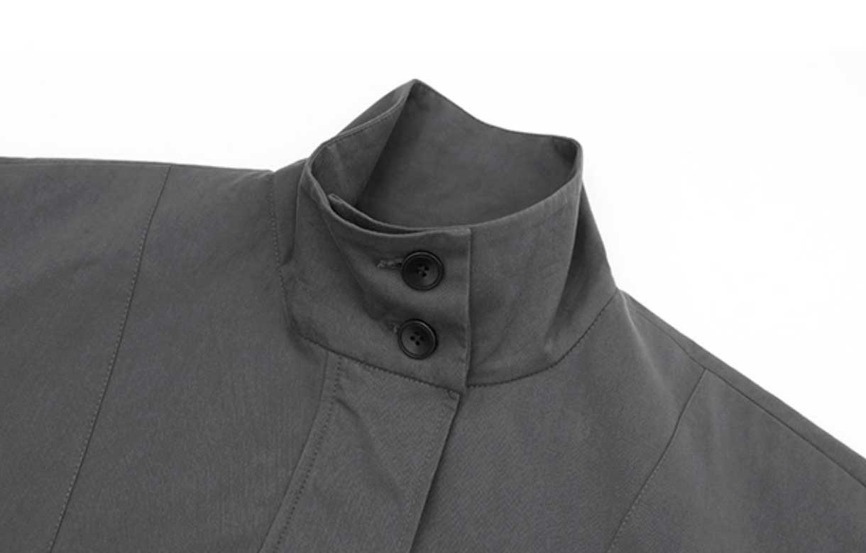 スタンドカラーショートコート(2colors)