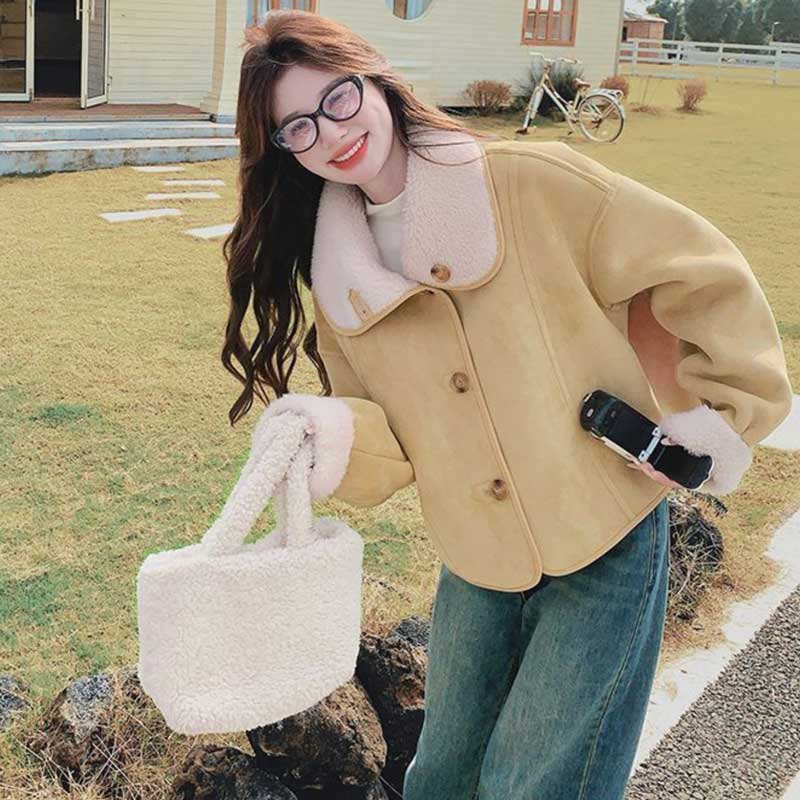 ビッグカラーリバーシブルムートンジャケット