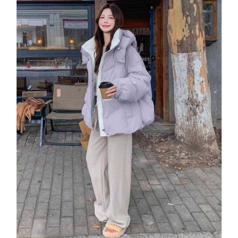 フード付きショート丈ダウンジャケット(5colors)