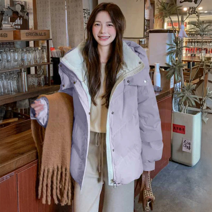 フード付きショート丈ダウンジャケット(5colors)