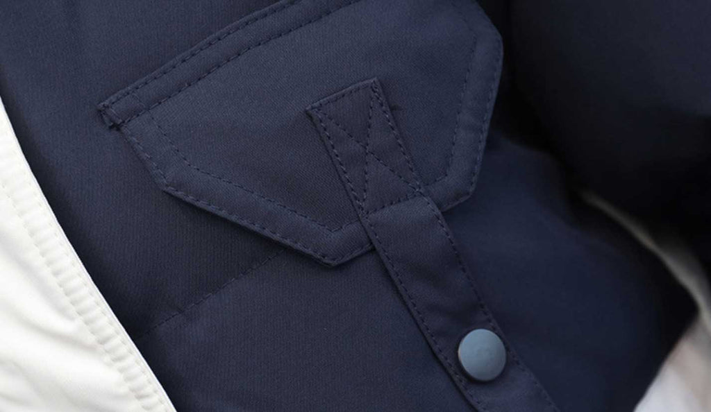 スポーティバイカラーダウンジャケット