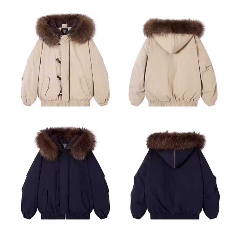 ファー付きビッグフードダウンジャケット(2colors)