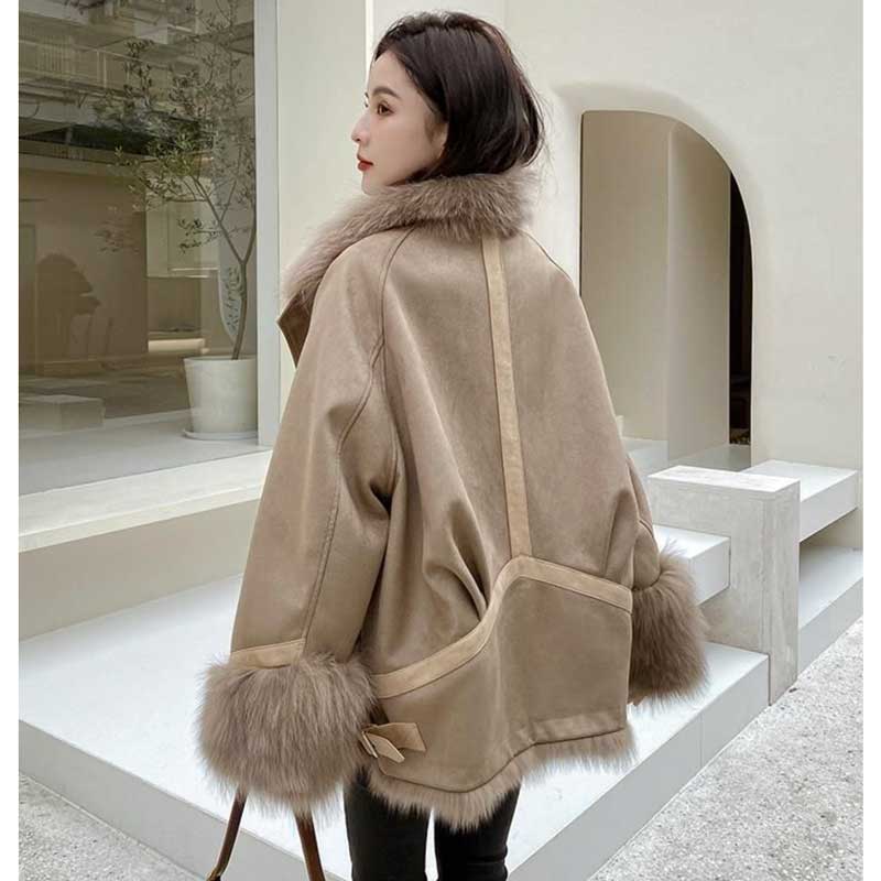 ファートリミングスエードリバーシブルコート(2colors)