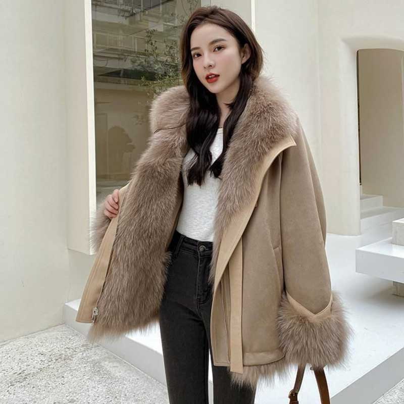 ファートリミングスエードリバーシブルコート(2colors)