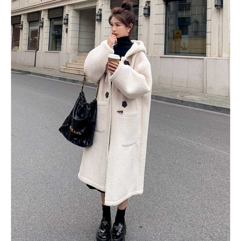 ボアロングダッフルコート