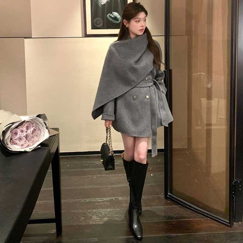 ケープデザインショートコート