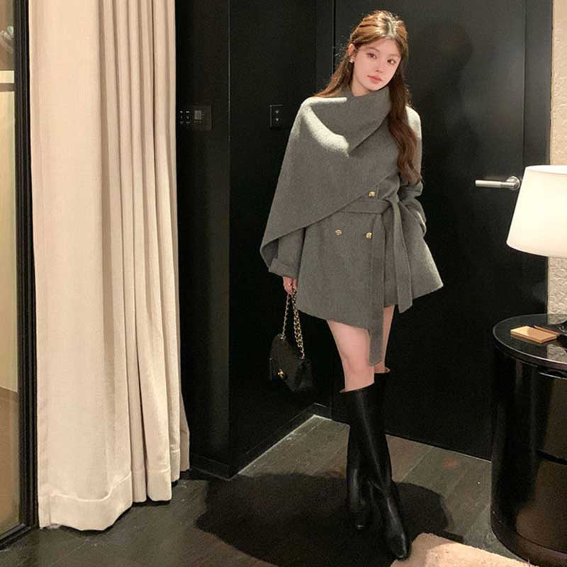 ケープデザインショートコート