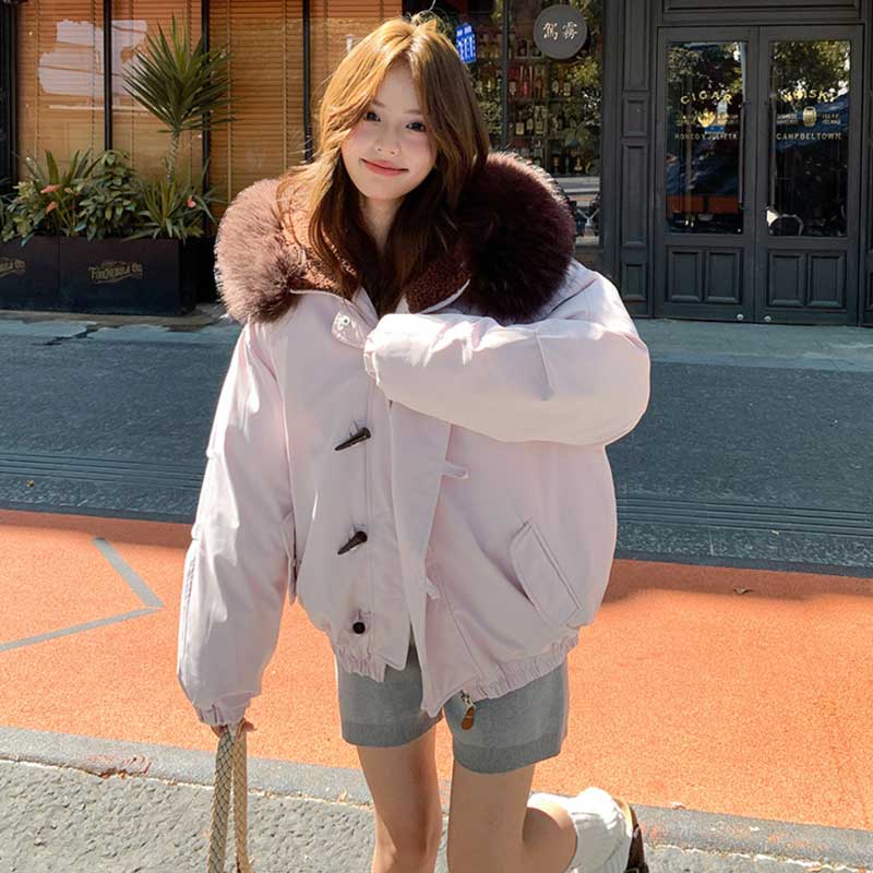 ジップフードショートブルゾン(4colors)