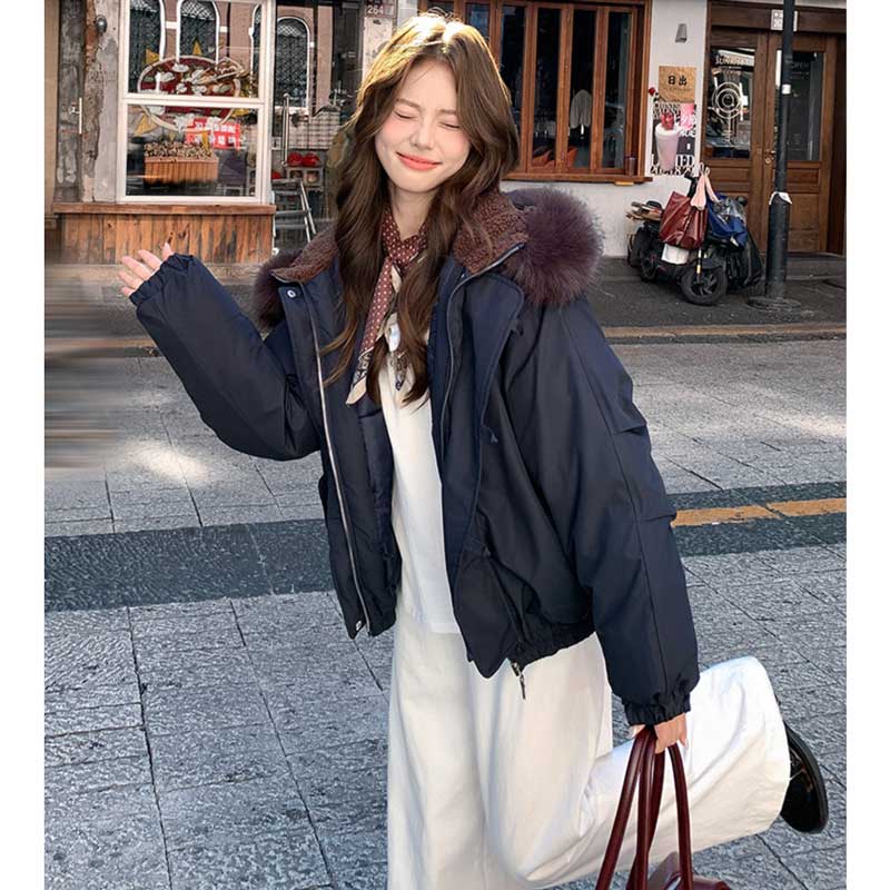 ジップフードショートブルゾン(4colors)