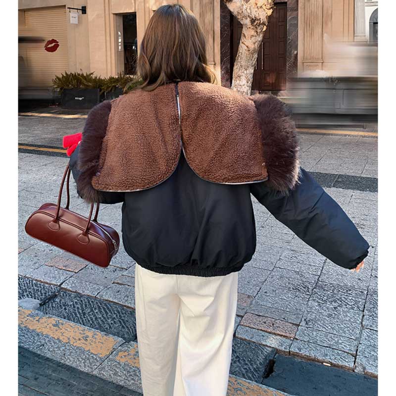 ジップフードショートブルゾン(4colors)