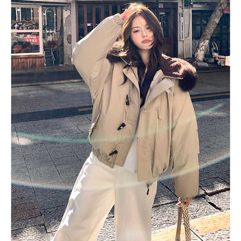 ジップフードショートブルゾン(4colors)