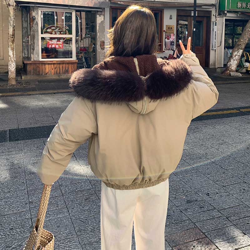 ジップフードショートブルゾン(4colors)