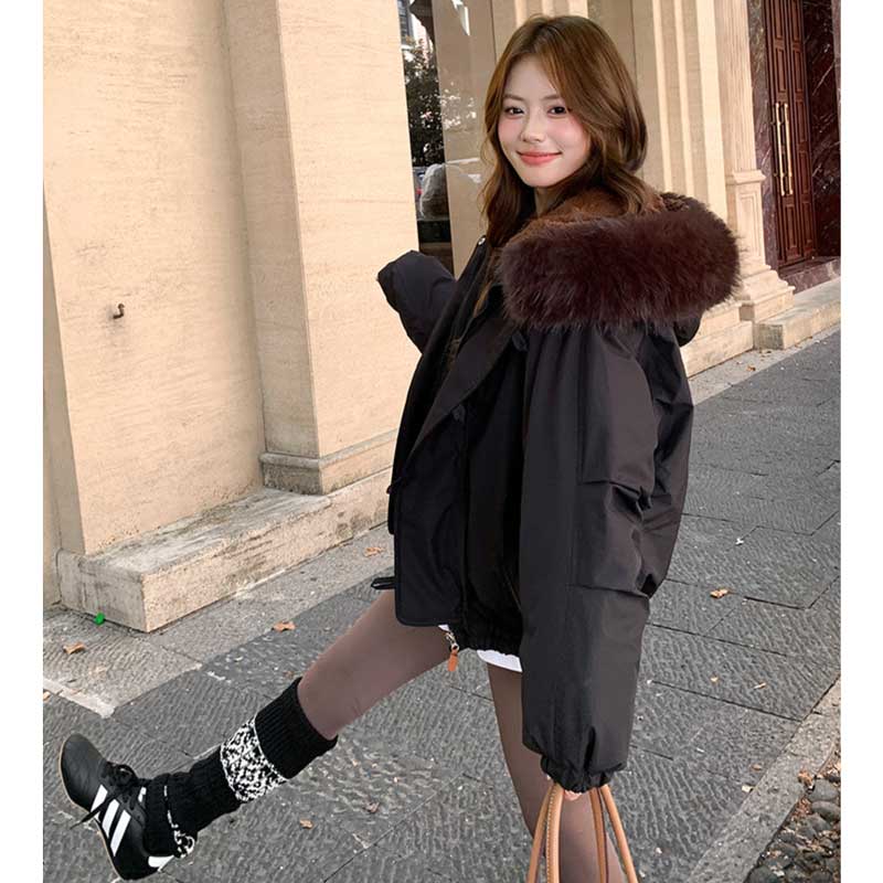 ジップフードショートブルゾン(4colors)