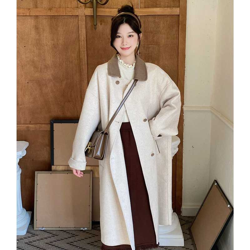 バイカラーロングチェスターコート(2colors)