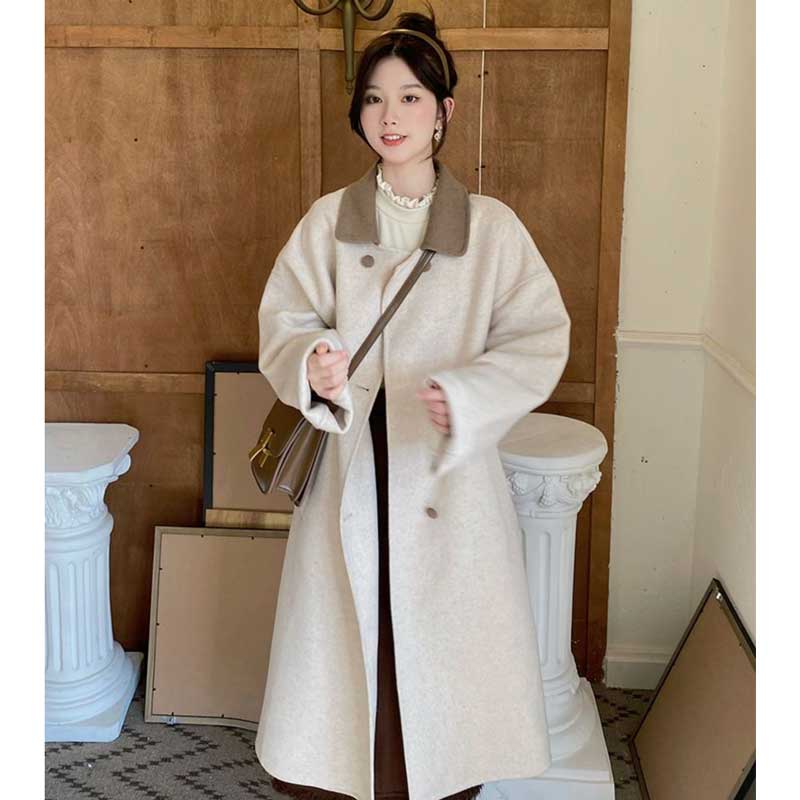 バイカラーロングチェスターコート(2colors)