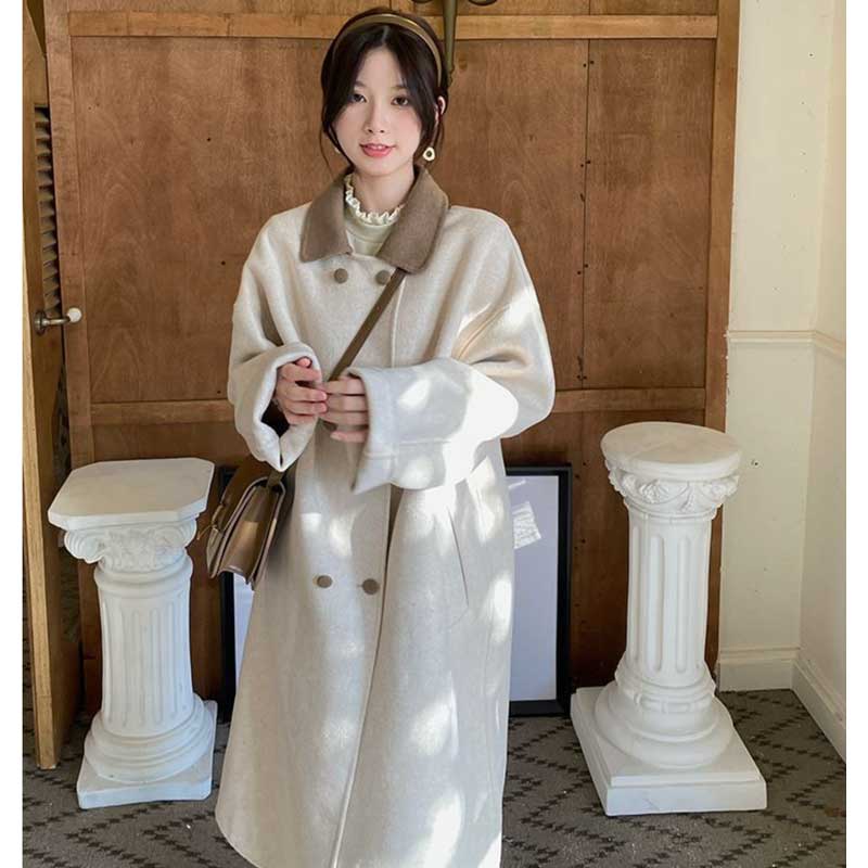 バイカラーロングチェスターコート(2colors)