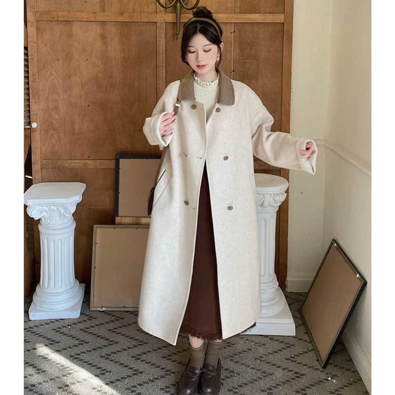 バイカラーロングチェスターコート(2colors)