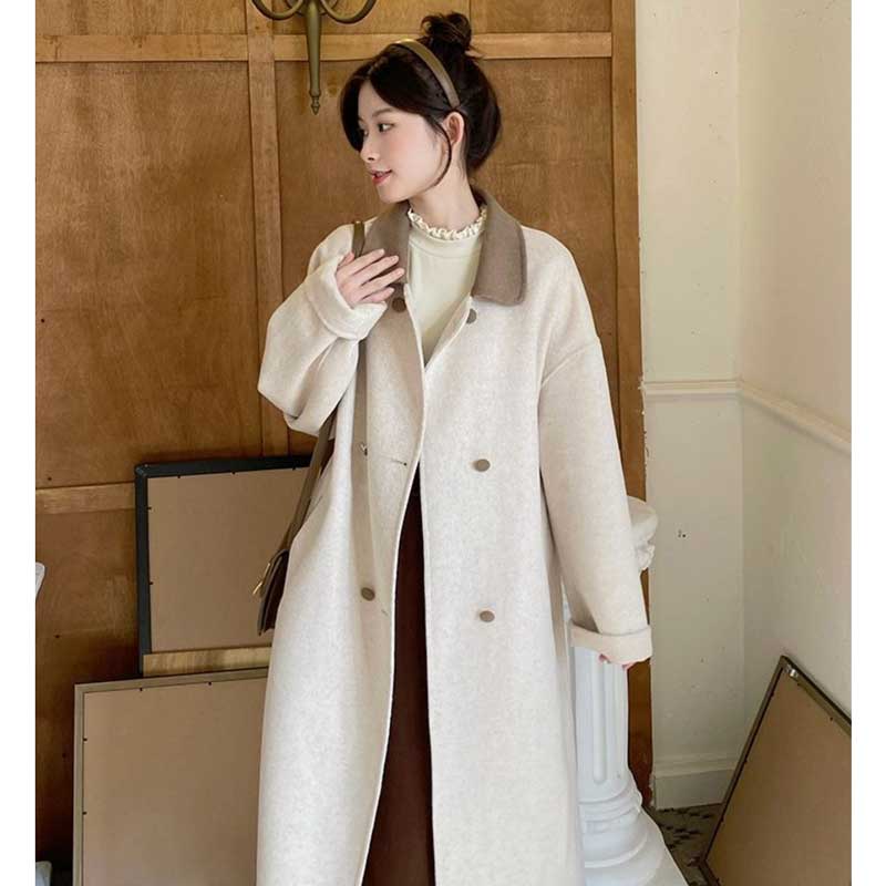 バイカラーロングチェスターコート(2colors)