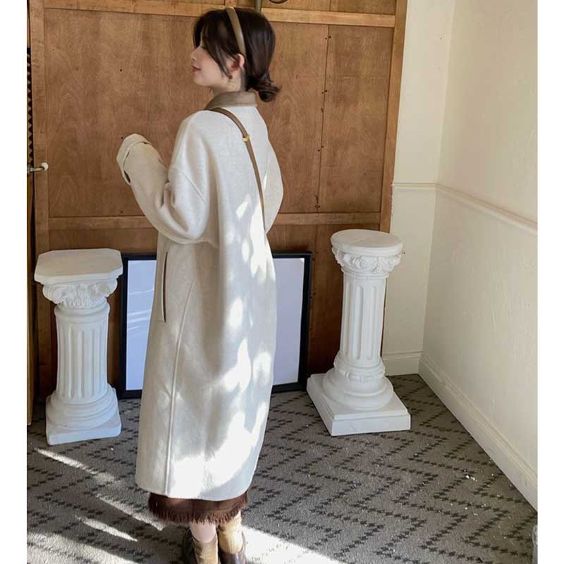 バイカラーロングチェスターコート(2colors)