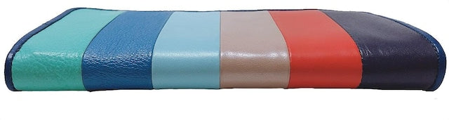 牛革ストライプ長財布（ブルー）