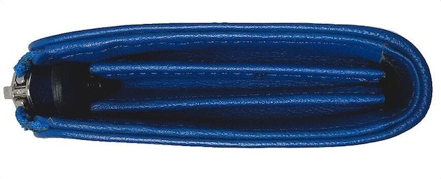 牛革ストライプ長財布（ブルー）