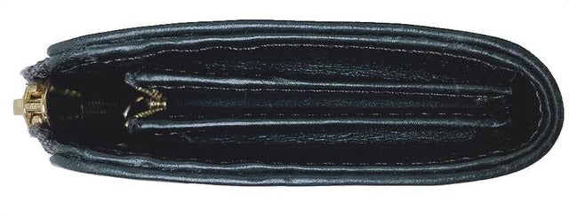 牛革ストライプ長財布（カーキ）