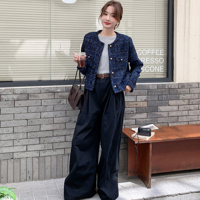 ネイビーツイードジャケット