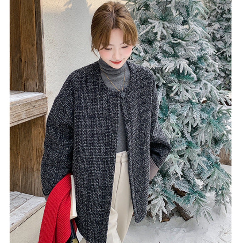 中綿入りツイードジャケット