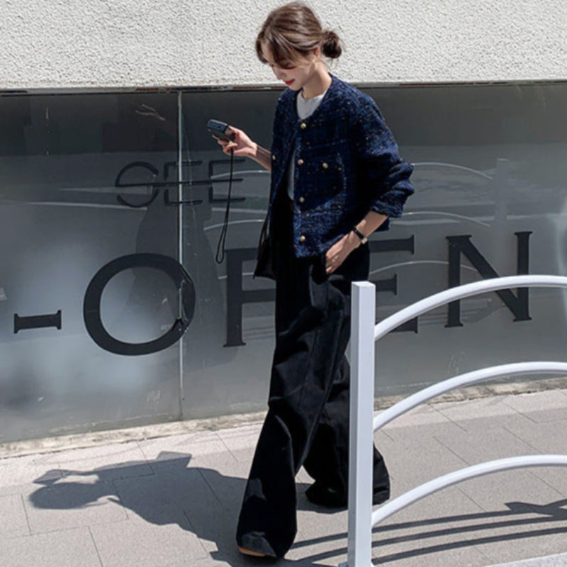 ネイビーツイードジャケット