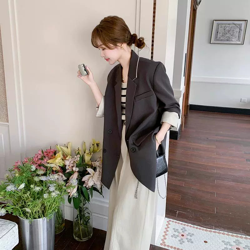 バイカラーラインテーラードジャケット