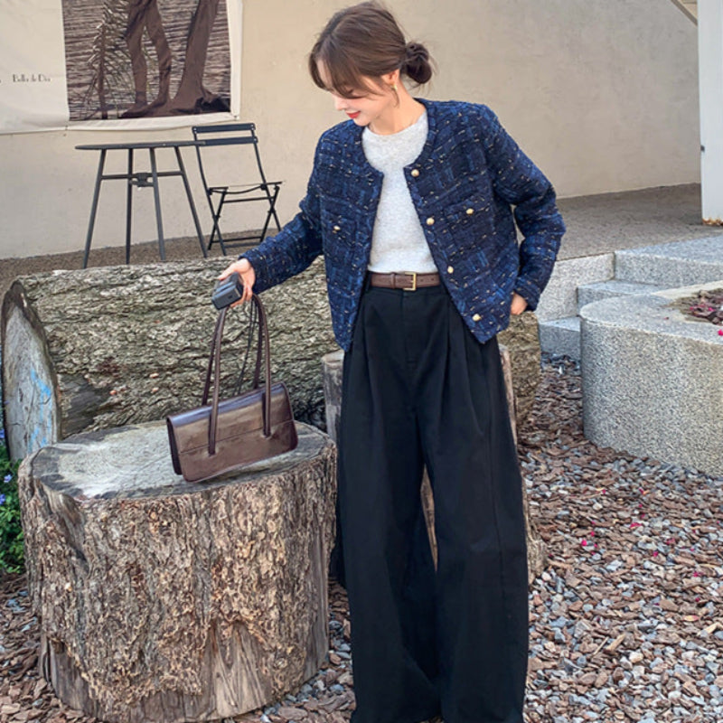 ネイビーツイードジャケット